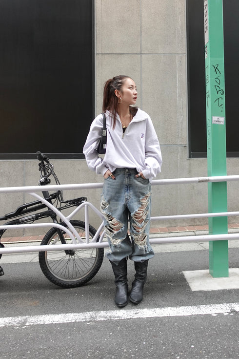 オーバークラッシュデニム